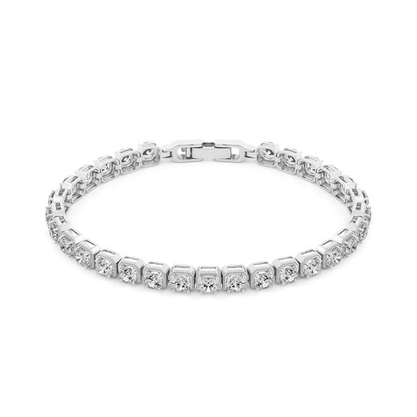 Vòng tay vàng trắng 18K gắn đá CZ DOJI AFBM201114D2CZ1