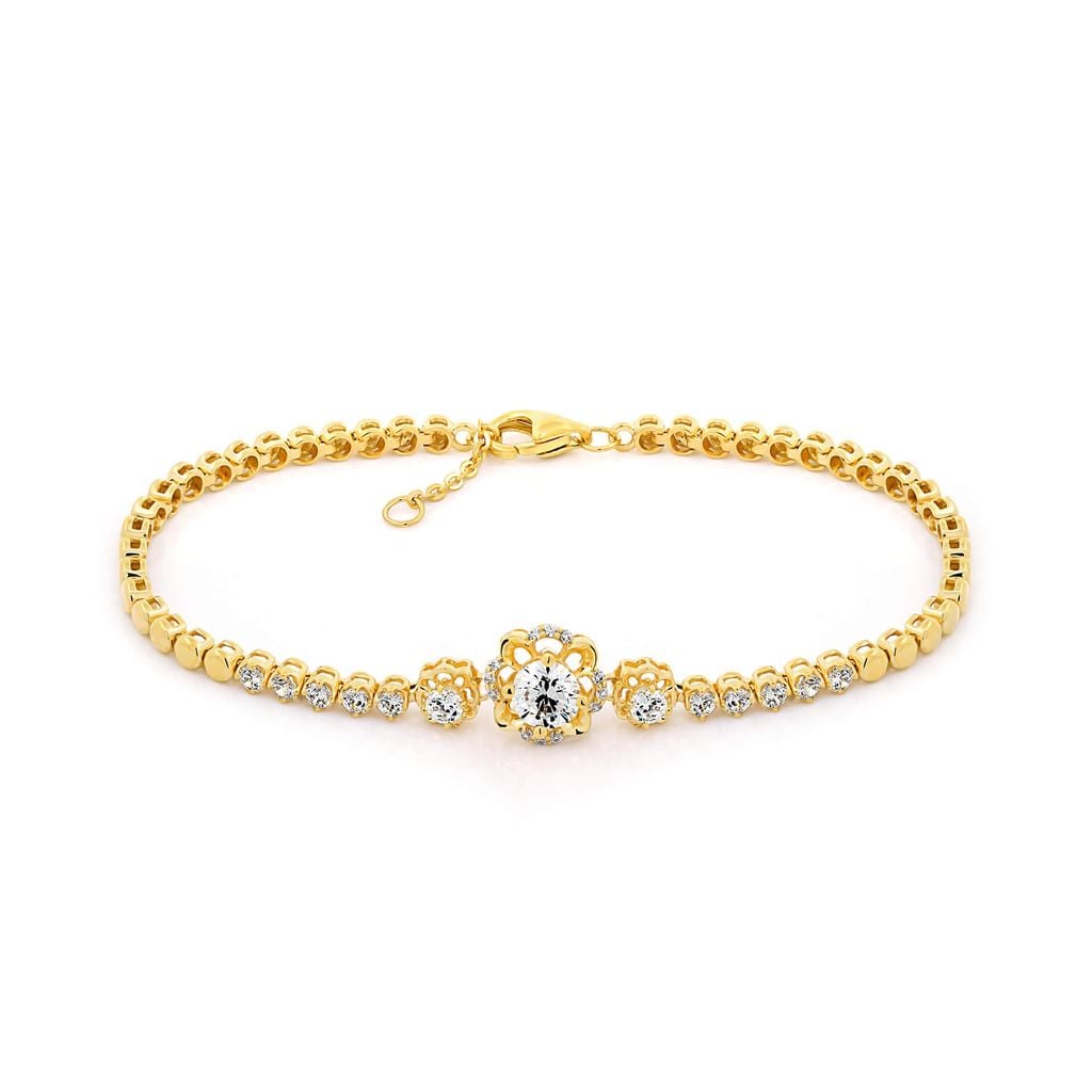 Vòng tay vàng vàng 18K gắn đá CZ DOJI AFBM300425D1CZ1 