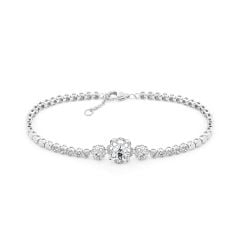 Vòng tay vàng trắng 18K gắn đá CZ DOJI AFBM300425D2CZ1