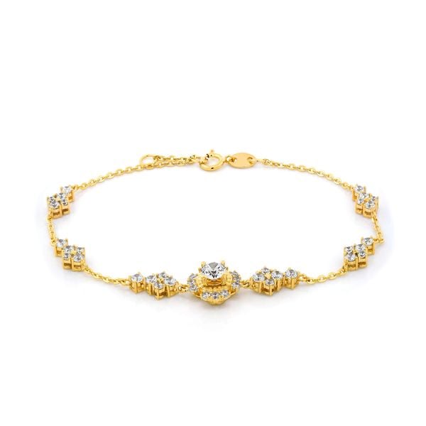 Lắc tay vàng vàng 18K gắn đá CZ DOJI AFBM300543D1CZ1