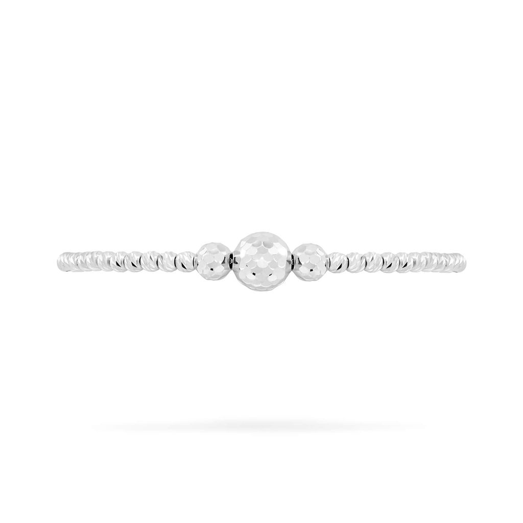 Lắc tay vàng trắng 18K DOJI AFBM910222D2KK1 