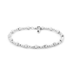 Lắc tay vàng trắng 18K DOJI AFBM910223D2KK1