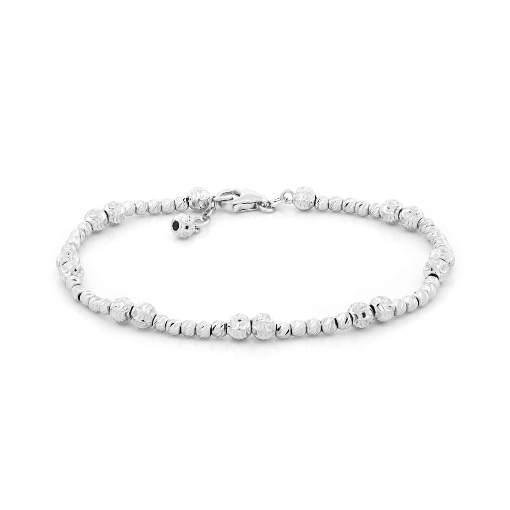 Lắc tay vàng trắng 18K DOJI AFBM910224D2KK1 