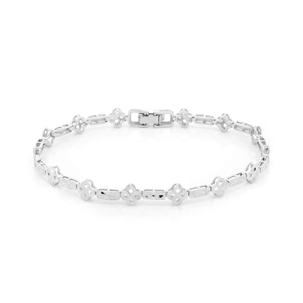 Lắc tay vàng trắng 18K DOJI AFBM910230D2KK1 