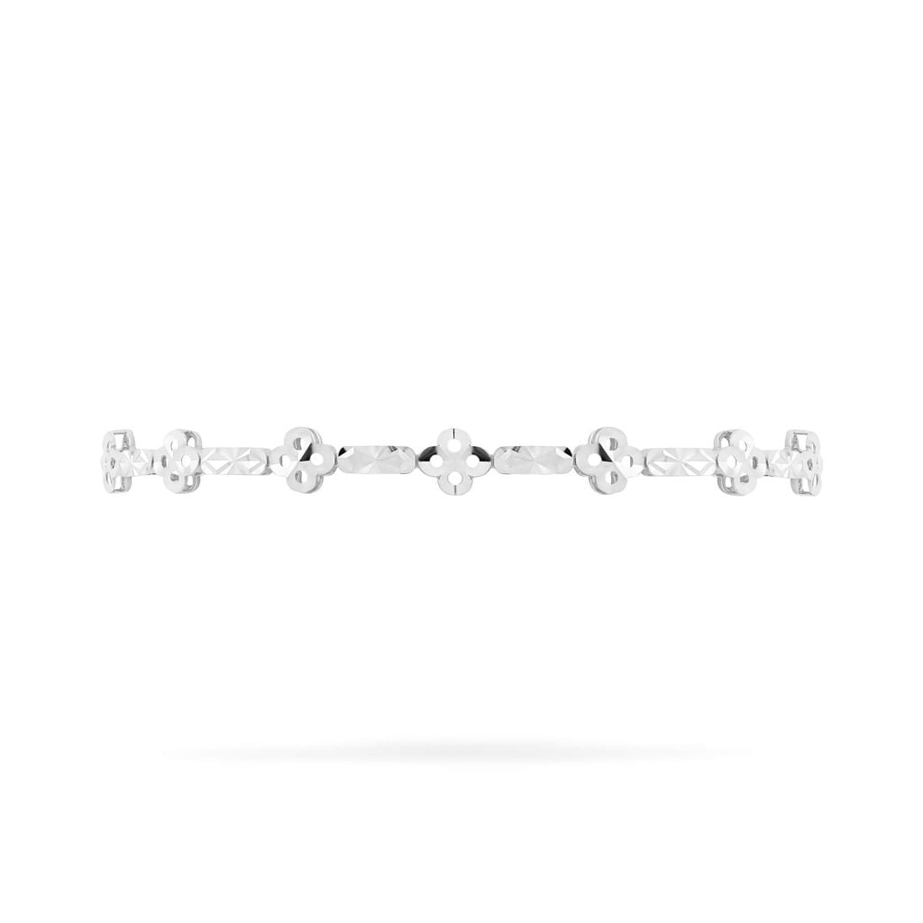 Lắc tay vàng trắng 18K DOJI AFBM910230D2KK1 