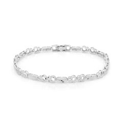 Lắc tay vàng trắng 18K DOJI AFBM910231D2KK1