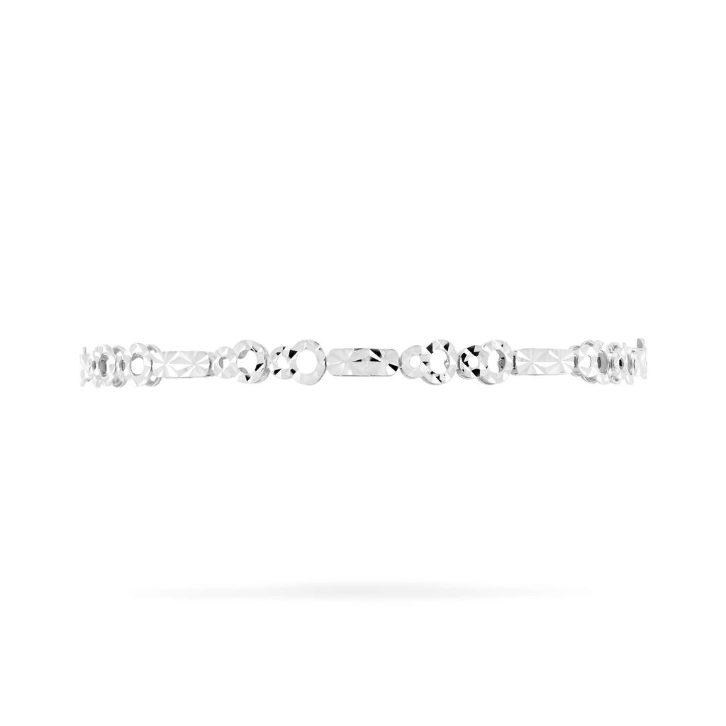 Lắc tay vàng trắng 18K DOJI AFBM910231D2KK1 