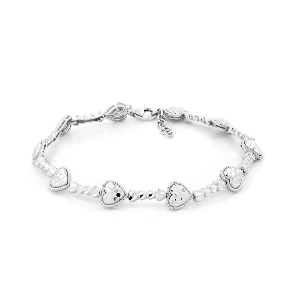 Lắc tay vàng trắng 18K DOJI AFBM910233D2KK1 