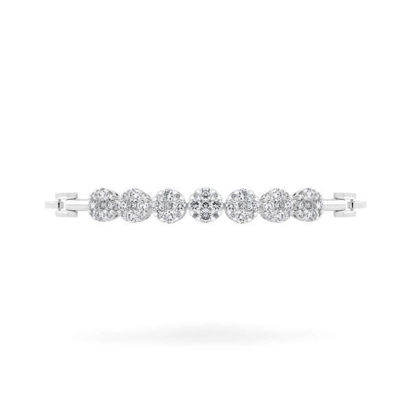 Lắc tay vàng trắng 14K gắn kim cương DOJI AFBR600108F2DA1