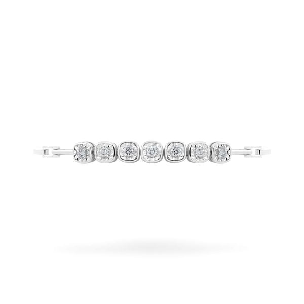 Lắc tay vàng trắng 14K gắn kim cương DOJI AFBR600114F2DA1