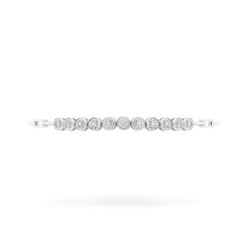 Lắc tay vàng trắng 14K gắn kim cương DOJI AFBR600115F2DA1 