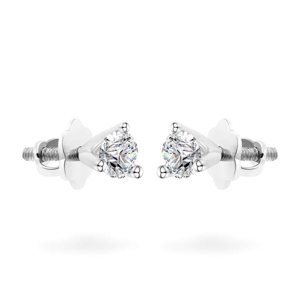 Hoa tai vàng trắng 14K gắn kim cương DOJI AFEB000003F2HA1