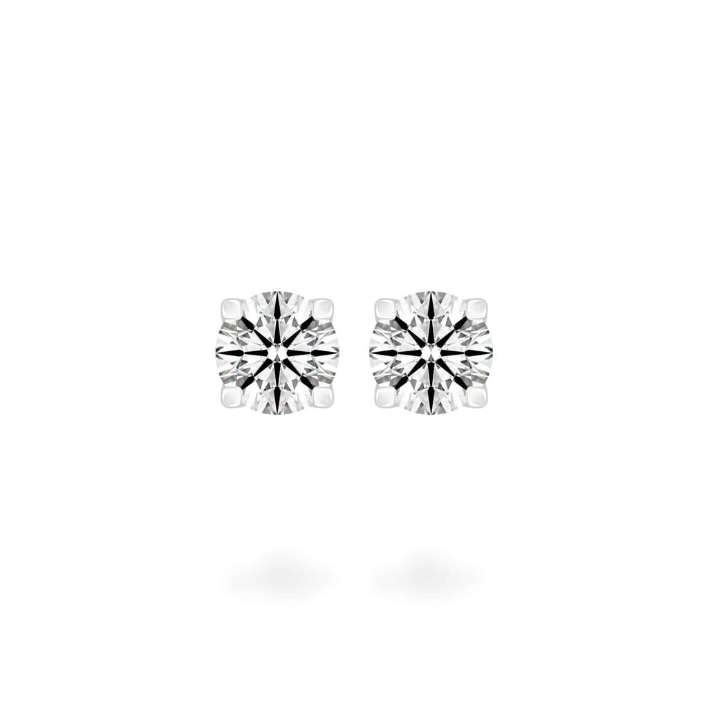 Hoa tai vàng trắng 14K gắn kim cương DOJI AFEB000006F2HA1 
