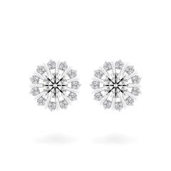 Hoa tai vàng trắng 14K gắn kim cương DOJI AFEB000148F2HA1