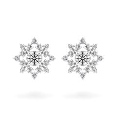 Hoa tai vàng trắng 14K gắn kim cương DOJI AFEB000164F2HA1
