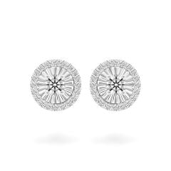 Hoa tai vàng trắng 14K gắn kim cương DOJI AFEB002131F2HA1