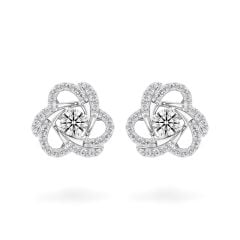 Hoa tai vàng trắng 14K gắn kim cương DOJI AFEB002149F2HA1