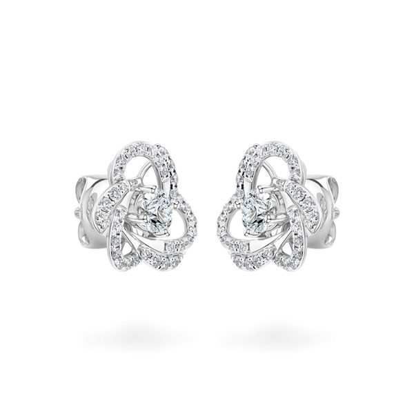 Hoa tai vàng trắng 14K gắn kim cương DOJI AFEB002149F2HA1