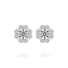 Hoa tai vàng trắng 14K gắn kim cương DOJI AFEB002165F2HA1