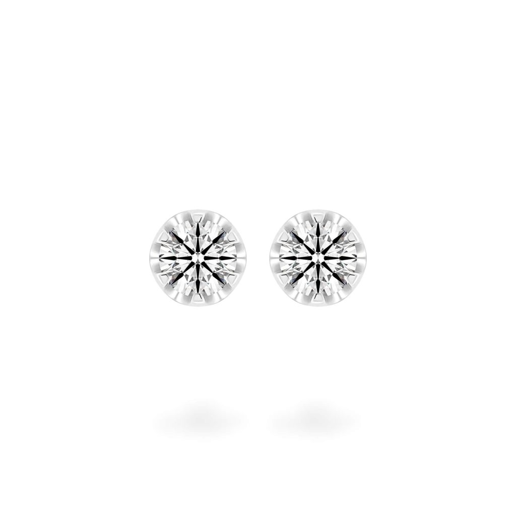 Hoa tai vàng trắng 14K gắn kim cương DOJI AFEB002169F2HA1 