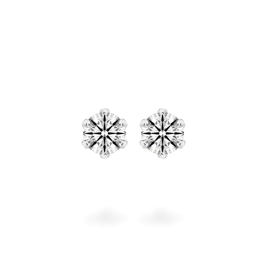 Hoa tai vàng trắng 14K gắn kim cương DOJI AFEB002170F2HA1 