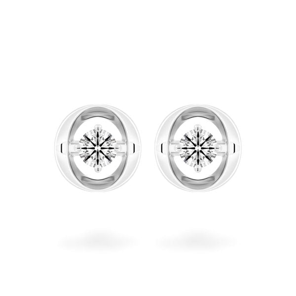 Hoa tai vàng trắng 14K gắn kim cương DOJI AFEB002171F2HA1