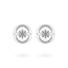 Hoa tai vàng trắng 14K gắn kim cương DOJI AFEB002171F2HA1