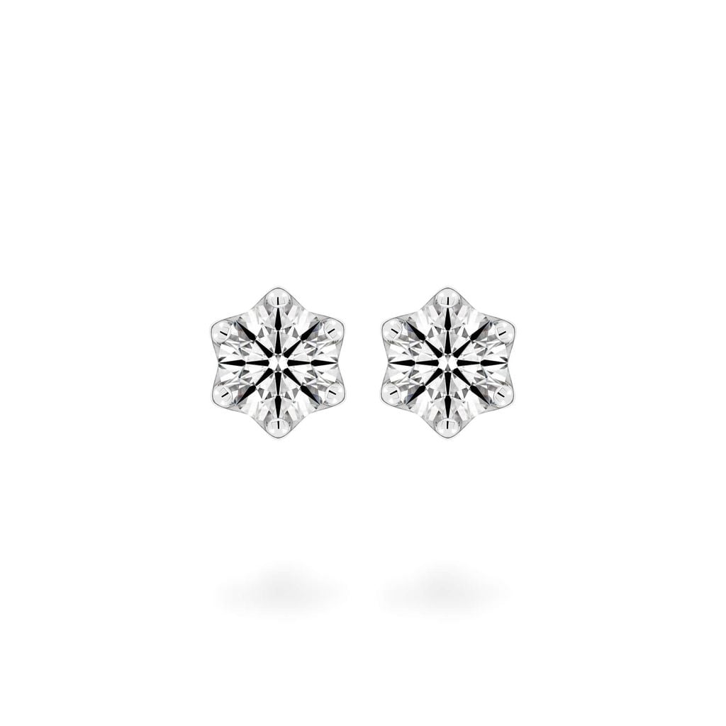 Hoa tai vàng trắng 14K gắn kim cương DOJI AFEB002174F2HA1 