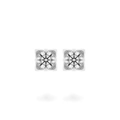 Hoa tai vàng trắng 14K gắn kim cương DOJI AFEB002175F2HA1