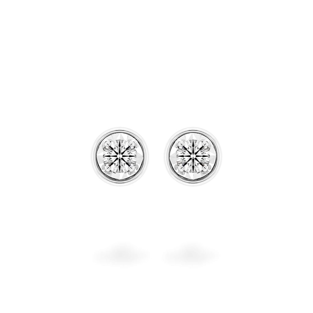 Hoa tai vàng trắng 14K gắn kim cương DOJI AFEB002177F2HA1 