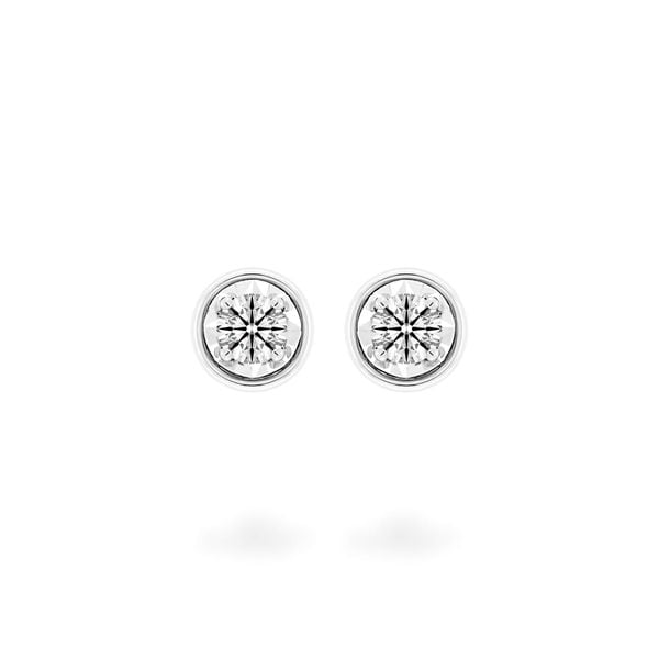 Hoa tai vàng trắng 14K gắn kim cương DOJI AFEB002177F2HA1