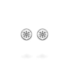 Hoa tai vàng trắng 14K gắn kim cương DOJI AFEB002177F2HA1