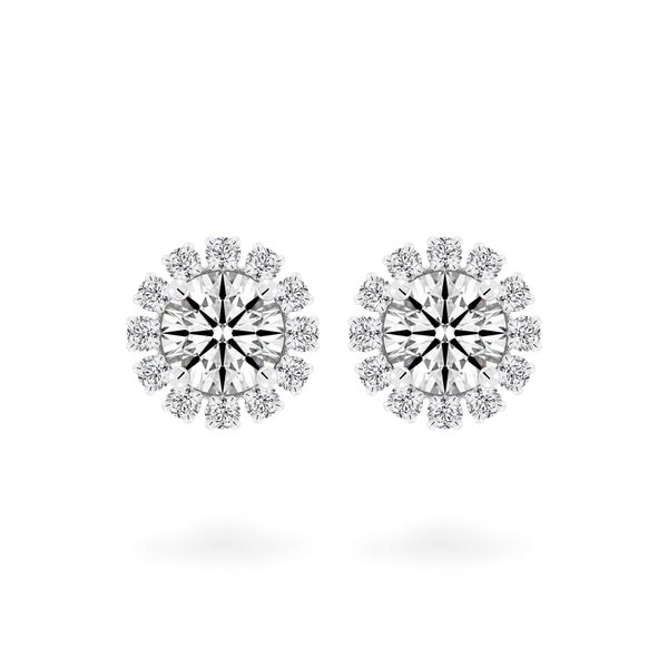Hoa tai vàng trắng 14K gắn kim cương DOJI AFEB100011F2HA1
