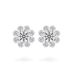 Hoa tai vàng trắng 14K gắn kim cương DOJI AFEB100031F2HA1