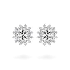 Hoa tai vàng trắng 14K gắn kim cương DOJI AFEB100099F2HA1