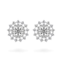Hoa tai vàng trắng 14K gắn kim cương DOJI AFEB100169F2HA1