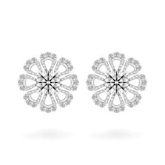 Hoa tai vàng trắng 14K gắn kim cương DOJI AFEB101303F2HA1