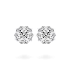 Hoa tai vàng trắng 14K gắn kim cương DOJI AFEB102201F2HA1