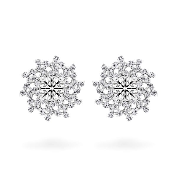 Hoa tai vàng trắng 14K gắn kim cương DOJI AFEB200085F2HA1