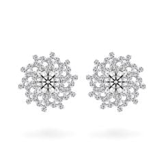 Hoa tai vàng trắng 14K gắn kim cương DOJI AFEB200085F2HA1