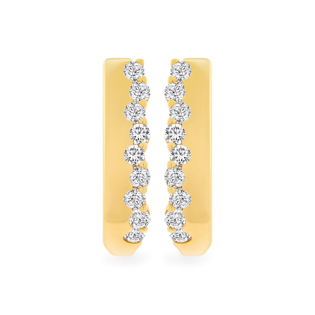 Hoa tai vàng vàng 14K gắn đá CZ DOJI AFEK000504F1CZ1 