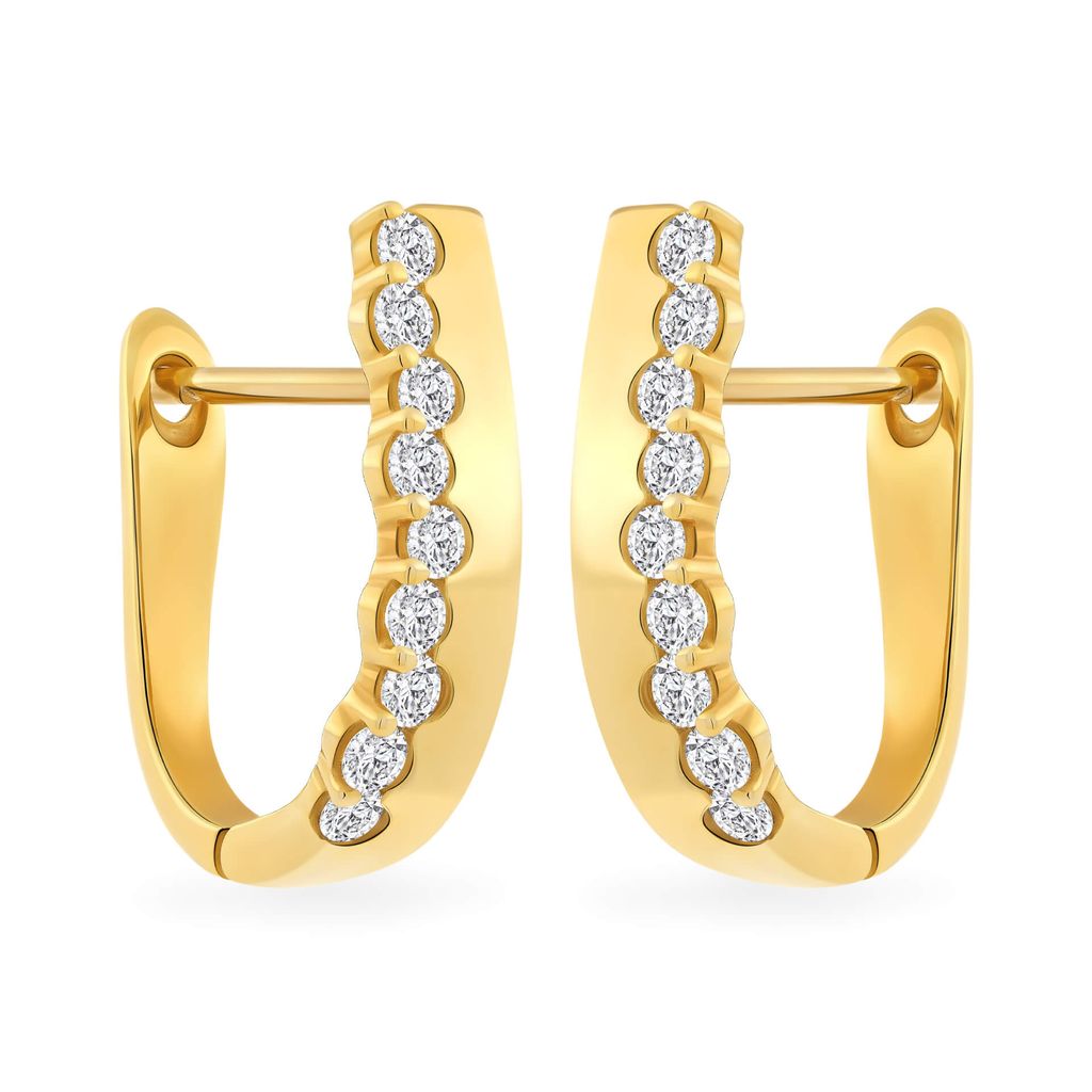 Hoa tai vàng vàng 14K gắn đá CZ DOJI AFEK000504F1CZ1 