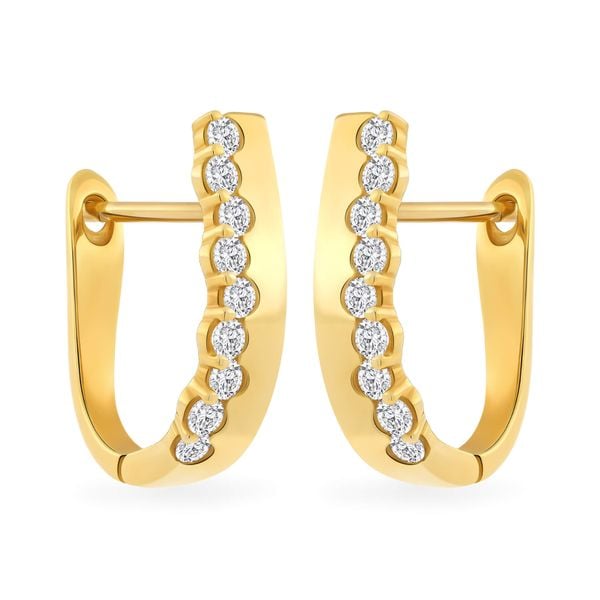 Hoa tai vàng vàng 14K gắn đá CZ DOJI AFEK000504F1CZ1