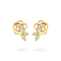 Hoa tai vàng vàng 14K gắn đá CZ DOJI AFEK000749F1CZ1
