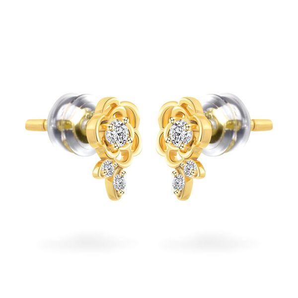 Hoa tai vàng vàng 14K gắn đá CZ DOJI AFEK000749F1CZ1