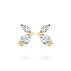 Hoa tai vàng vàng 14K gắn đá CZ DOJI AFEK000750F1CZ1