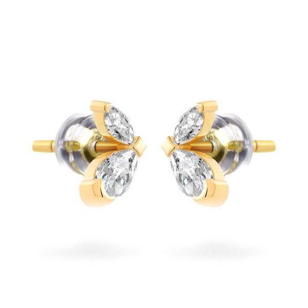 Hoa tai vàng vàng 14K gắn đá CZ DOJI AFEK000750F1CZ1