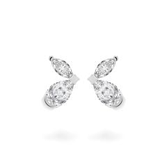 Hoa tai vàng trắng 14K gắn đá CZ DOJI AFEK000750F2CZ1