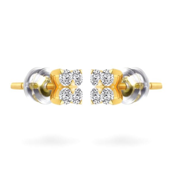 Hoa tai vàng vàng 14K gắn đá CZ DOJI AFEK000751F1CZ1