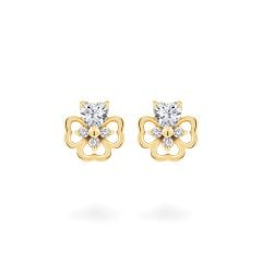 Hoa tai vàng vàng 14K gắn đá CZ DOJI AFEK000753F1CZ1